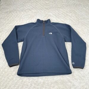 The North Face Men's M Medium Blue 1/2 Zip Pullover Shirt Outsoors rugged